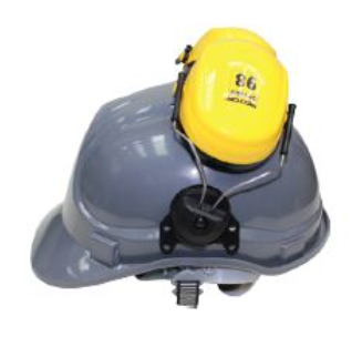 Face Shield with Ear Muff Helmet Mount, Dual Protection with Clear Visor & Noise Reduction Ear Muffs, Clamps to Safety Helmets, Full Face & Hearing Protection for Heavy-Duty Industrial Work